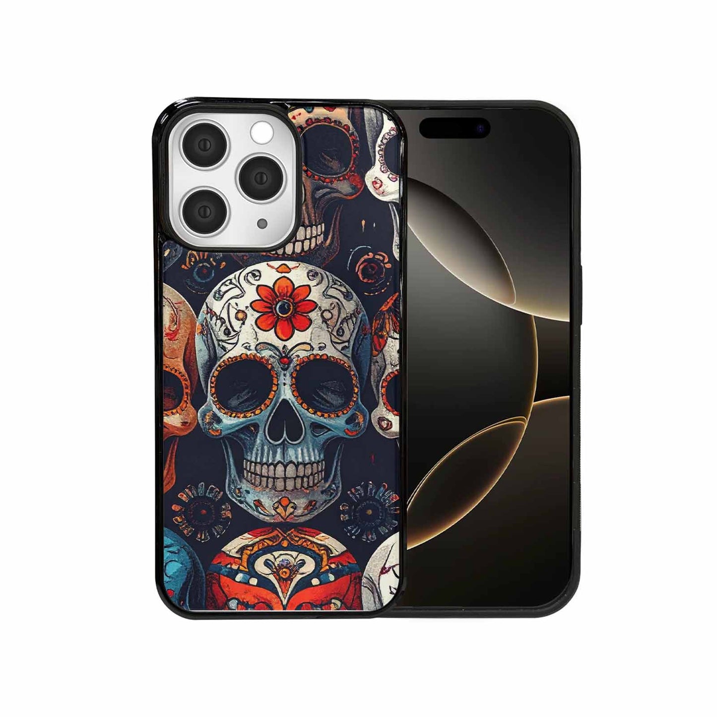 iPhone 15 Pro Max Case — Skull Waves, Customized Protective Case