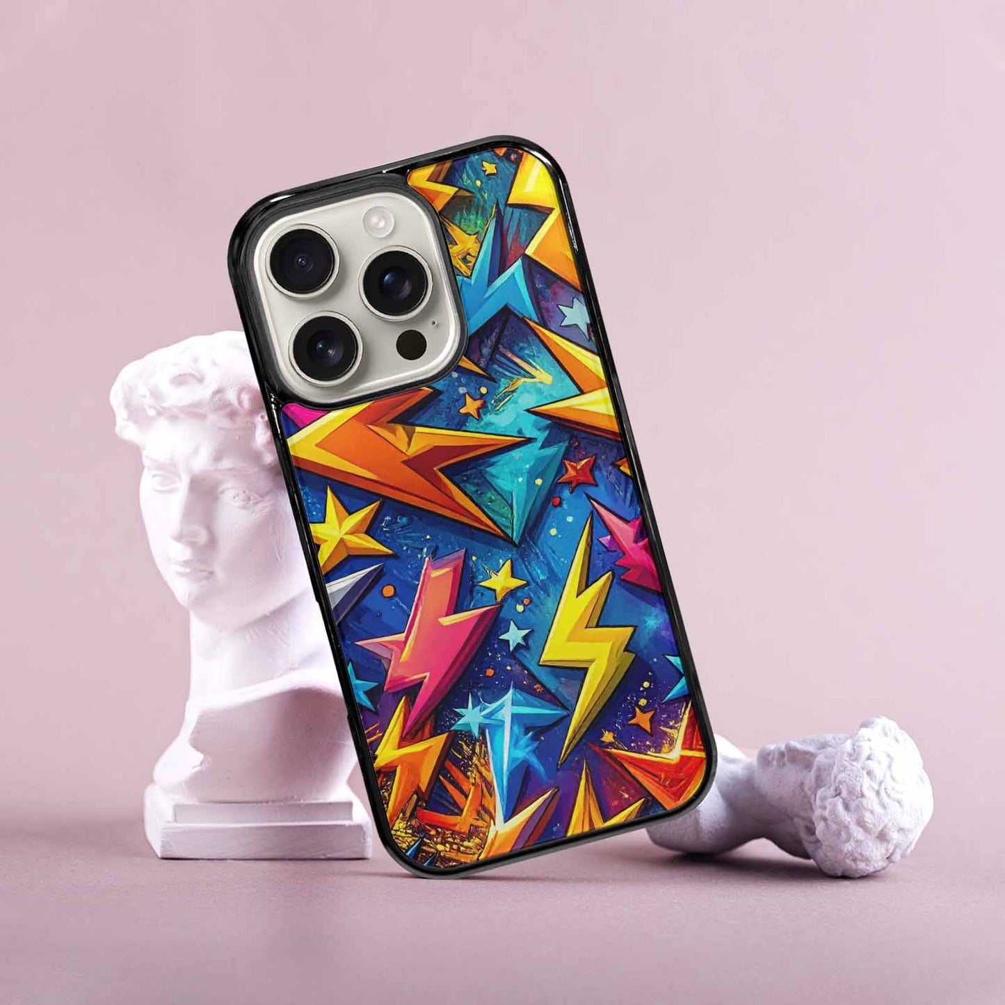 iPhone 16 Pro Case — Lightning Bolt Storm Pattern Hundreds Of, Custom Printed Phone Case