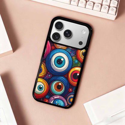 iPhone 17 Pro Case — Seamless Tileable Pattern Of Overlapping Cartoon, Custom Printed Phone Case