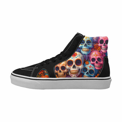 MEN'S Sugar Skulls Melting Sugar High Top Canvas Y2K Custom Shoes
