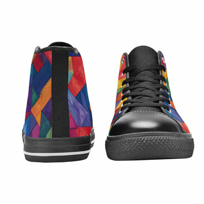 MEN'S Transgender Flag Color High Top Canvas Dreamcore Custom Shoes