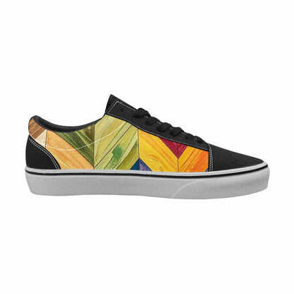 MEN'S Progress Pride Flag Canvas Lace-Up Cottagecore Sneakers