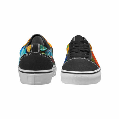WOMEN'S Reptile Scale Lace-Up Canvas Cottagecore Custom Sneakers