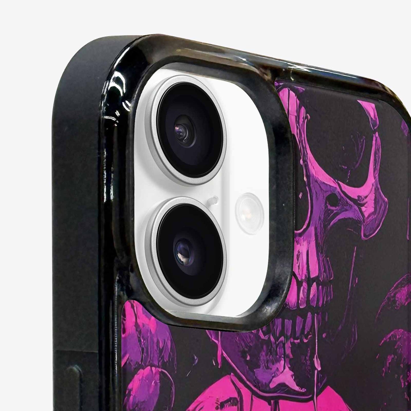 iPhone 16 Plus Case — Pink Purple Skeletons Neon Drip Melting, Unique Phone Case Design