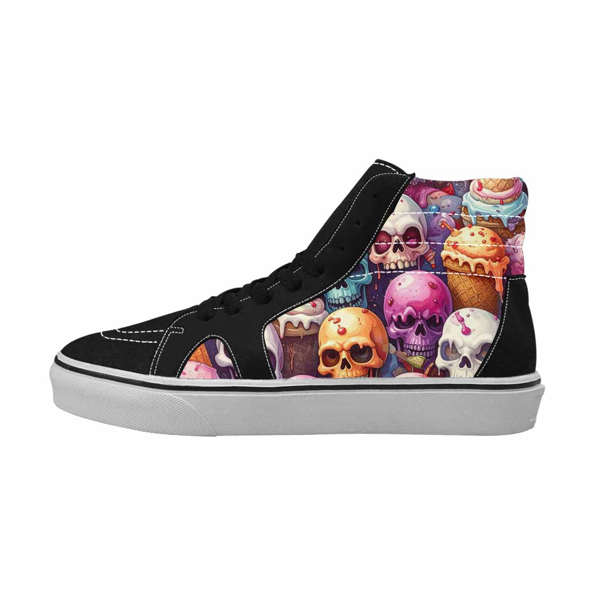 MEN'S Ice Cream Monsters  High Top Canvas Vivid Sneakers