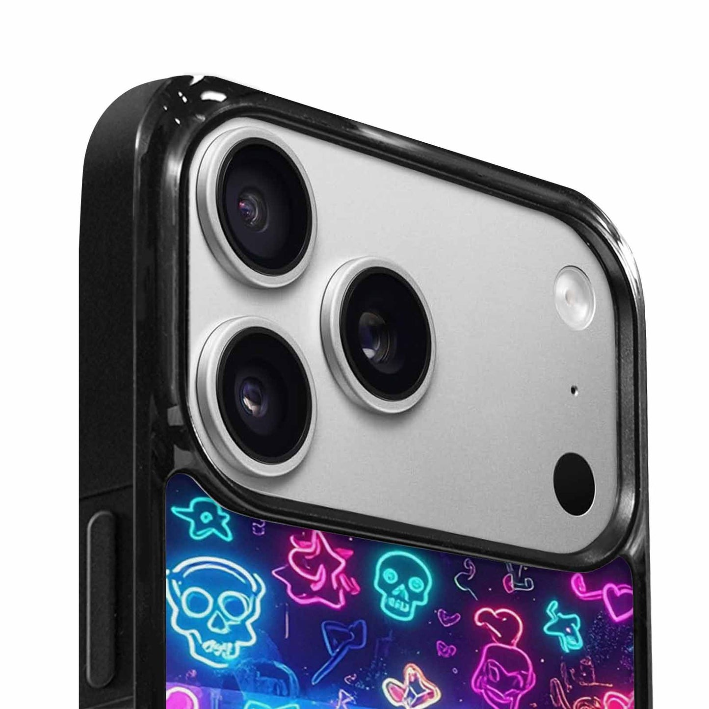 iPhone 17 Pro Case — Neon Glow Sticker Icon Collage Original, Custom Print Case Cover