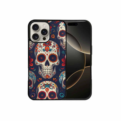 iPhone 16 Pro Max Case — Day Dead Sugar Skull Art 100s, Customized Protective Case