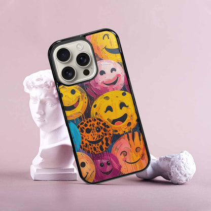 iPhone 16 Pro Case — Smiley Faces Animal Printsmile, Custom Art Phone Cover