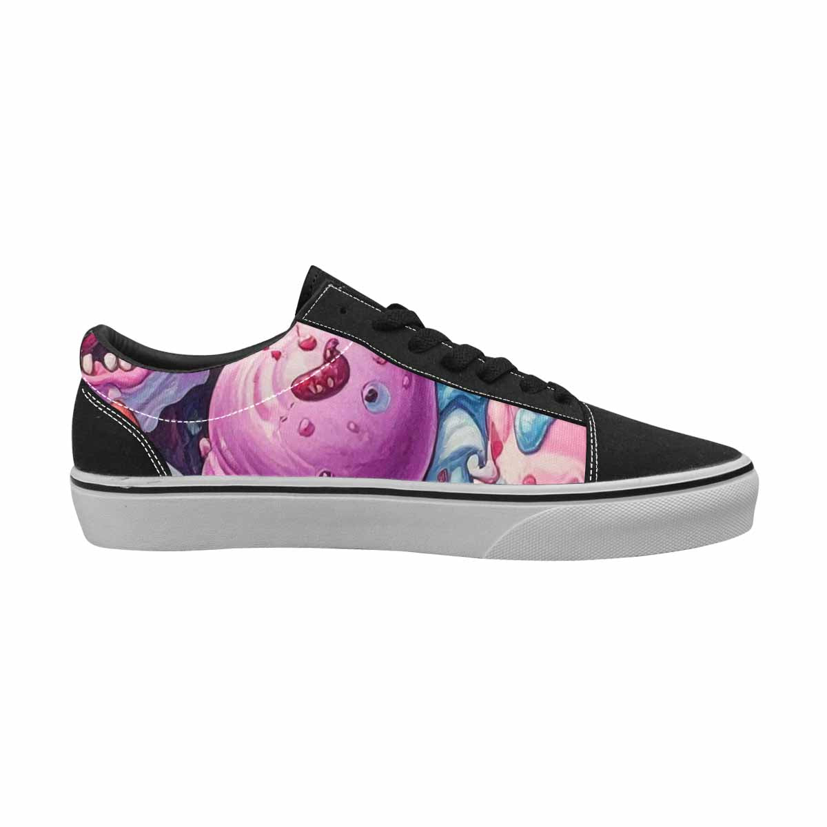 WOMEN'S Ice Cream Monsters  Lace-Up Canvas Grunge Custom Shoes