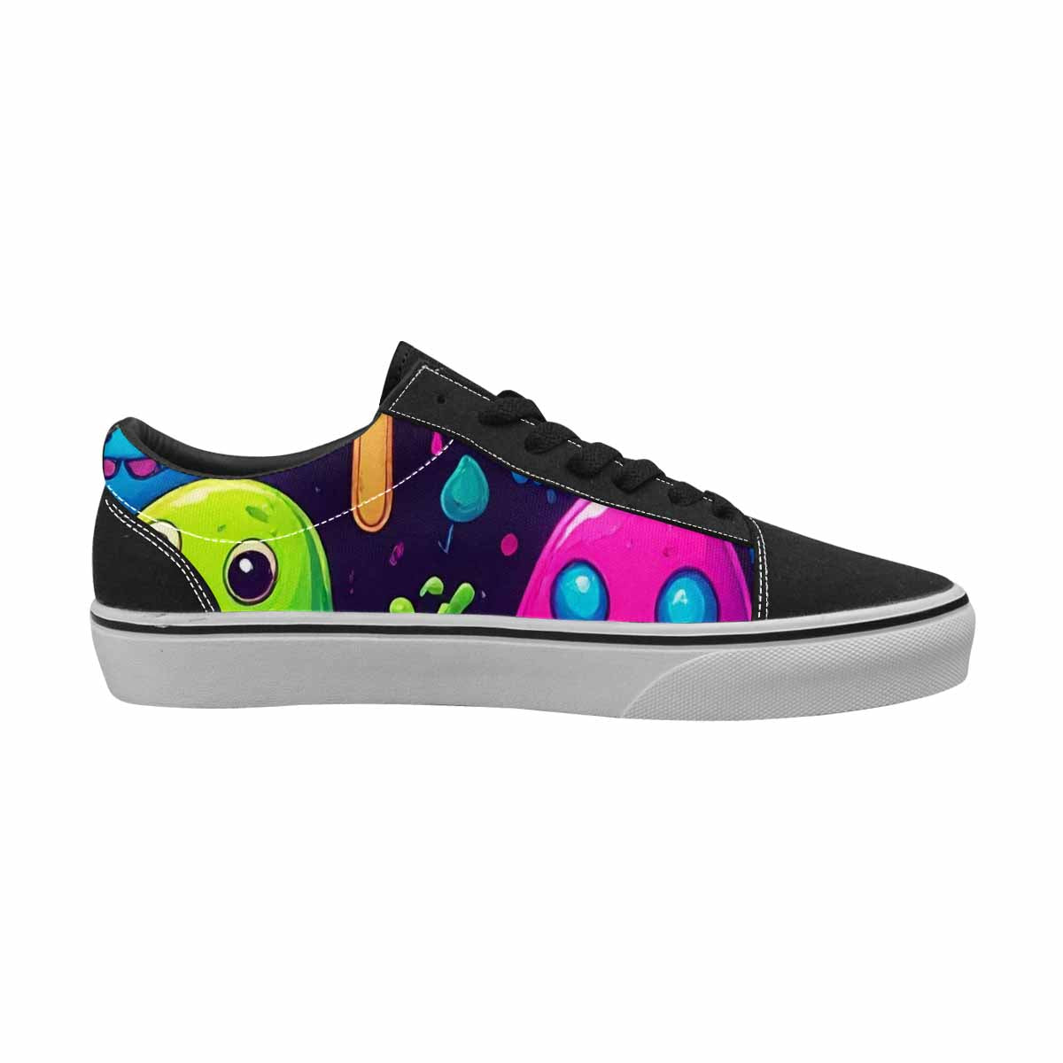 WOMEN'S Ice Cream Monsters  Lace-Up Canvas Aesthetic Custom Shoes