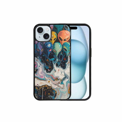 iPhone 15 Plus Case — Aliens Marblealiens Pattern Fjy, Unique Phone Case Design