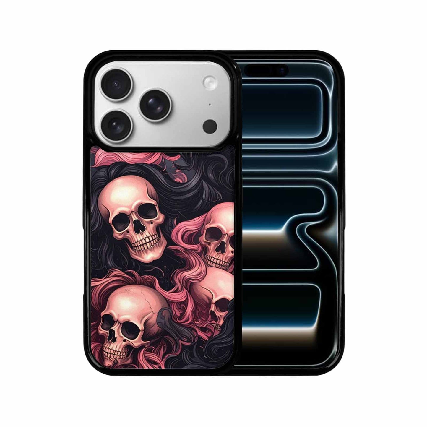 iPhone 17 Pro Case — Skull Dark Art Gothic Print Gothic, Custom Printed Phone Case