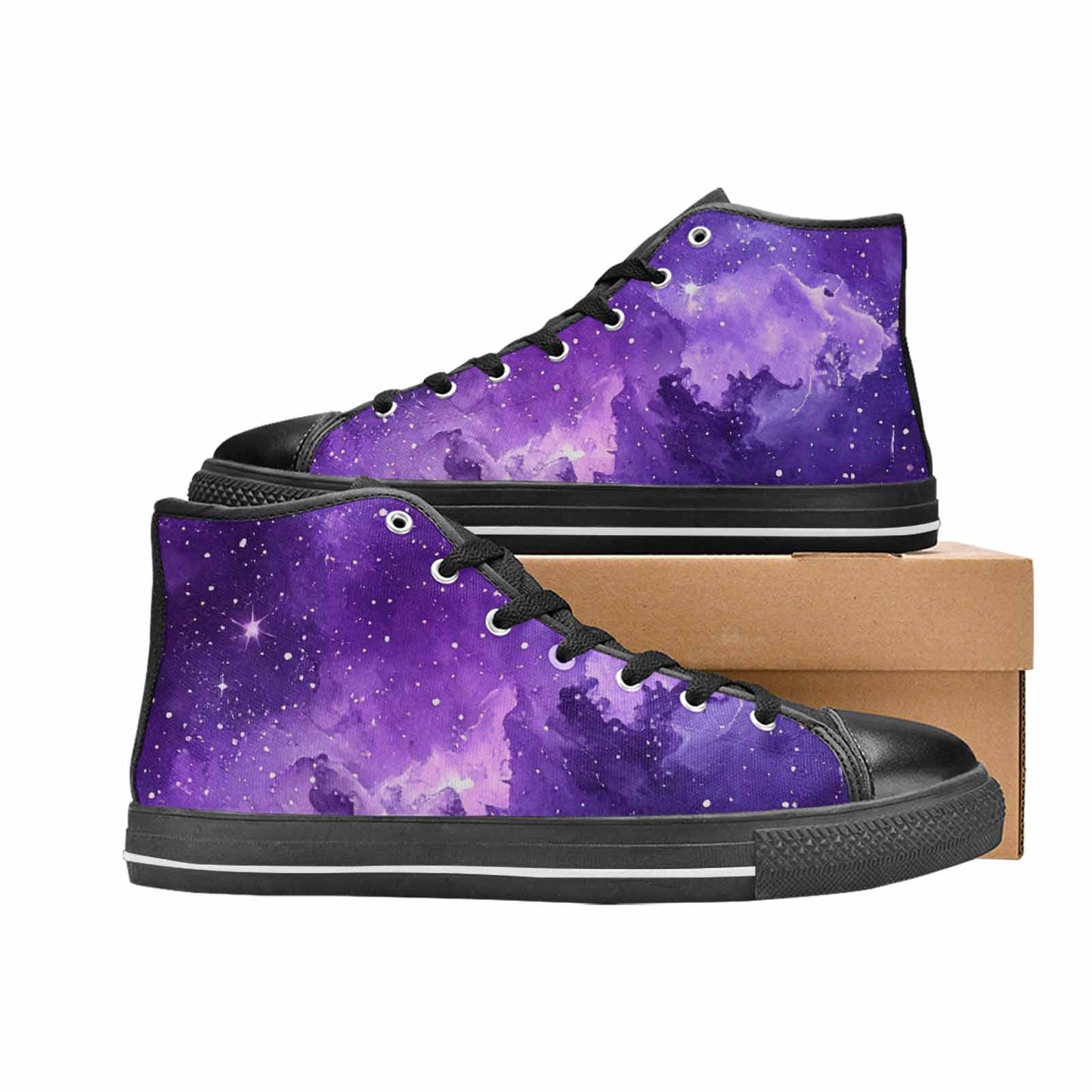 MEN'S Galaxy Art - High Top Canvas Dark Academia Sneakers