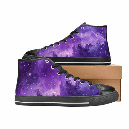 MEN'S Galaxy Art - High Top Canvas Dark Academia Sneakers