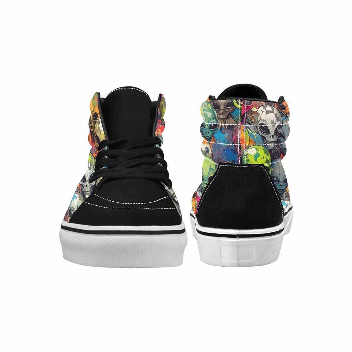 WOMEN'S Camo High Top Canvas Custom Design Wallpaper Art Custom Printed Shoes