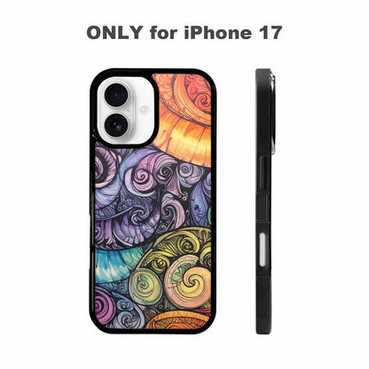 iPhone 17 Case — Tie Dye Swirls (black Tie Dye, Personalized Phone Case