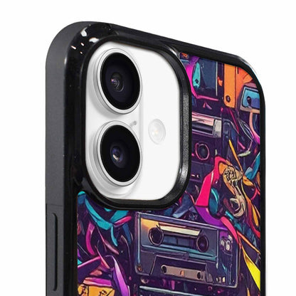 iPhone 17 Case — Retro Cassette Tape Pattern Retro Vintage, Custom Art Phone Cover