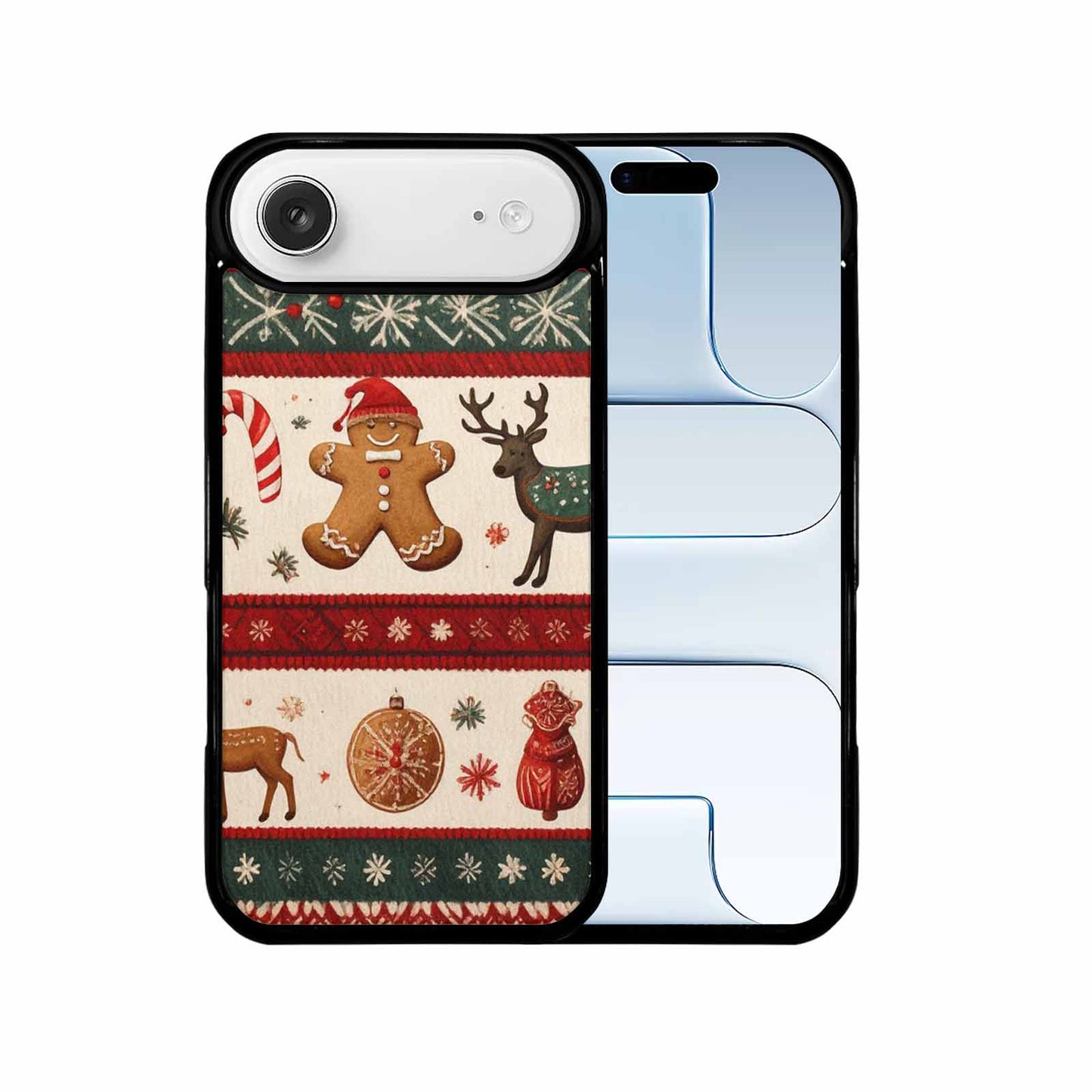 iPhone 17 Air Case — Small Christmas Holly Snowflake Candy Original, Custom Phone Case