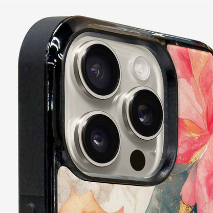 iPhone 15 Pro Max Case — Marble Floral, Custom Art Phone Cover