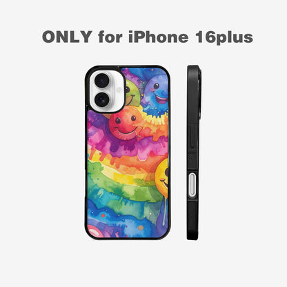 iPhone 16 Plus Case — Smiley Facessmiley Faces Tie D 2b9, Custom Art Phone Cover