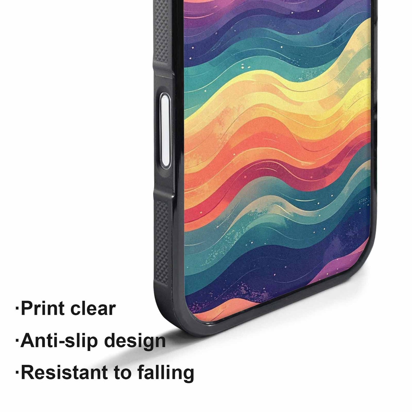 iPhone 17 Pro Max Case — Glowing Camo Wave Camo, Personalized Phone Case