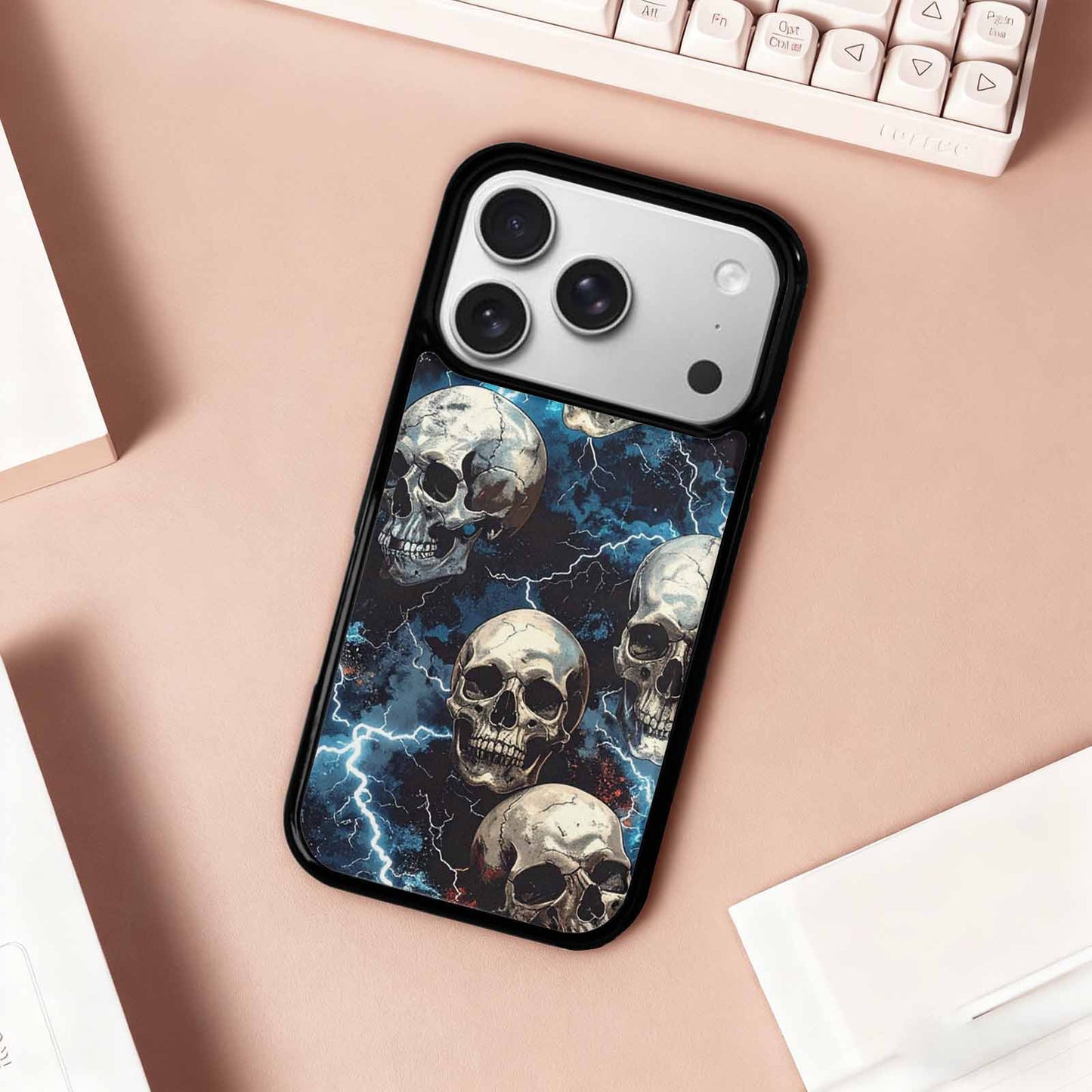 iPhone 17 Pro Case — Skull Dark Art Gothic Print Gothic, Custom Phone Case