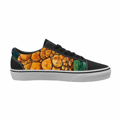 MEN'S Snake Skin Reptile Canvas Lace-Up Dark Academia Sneakers