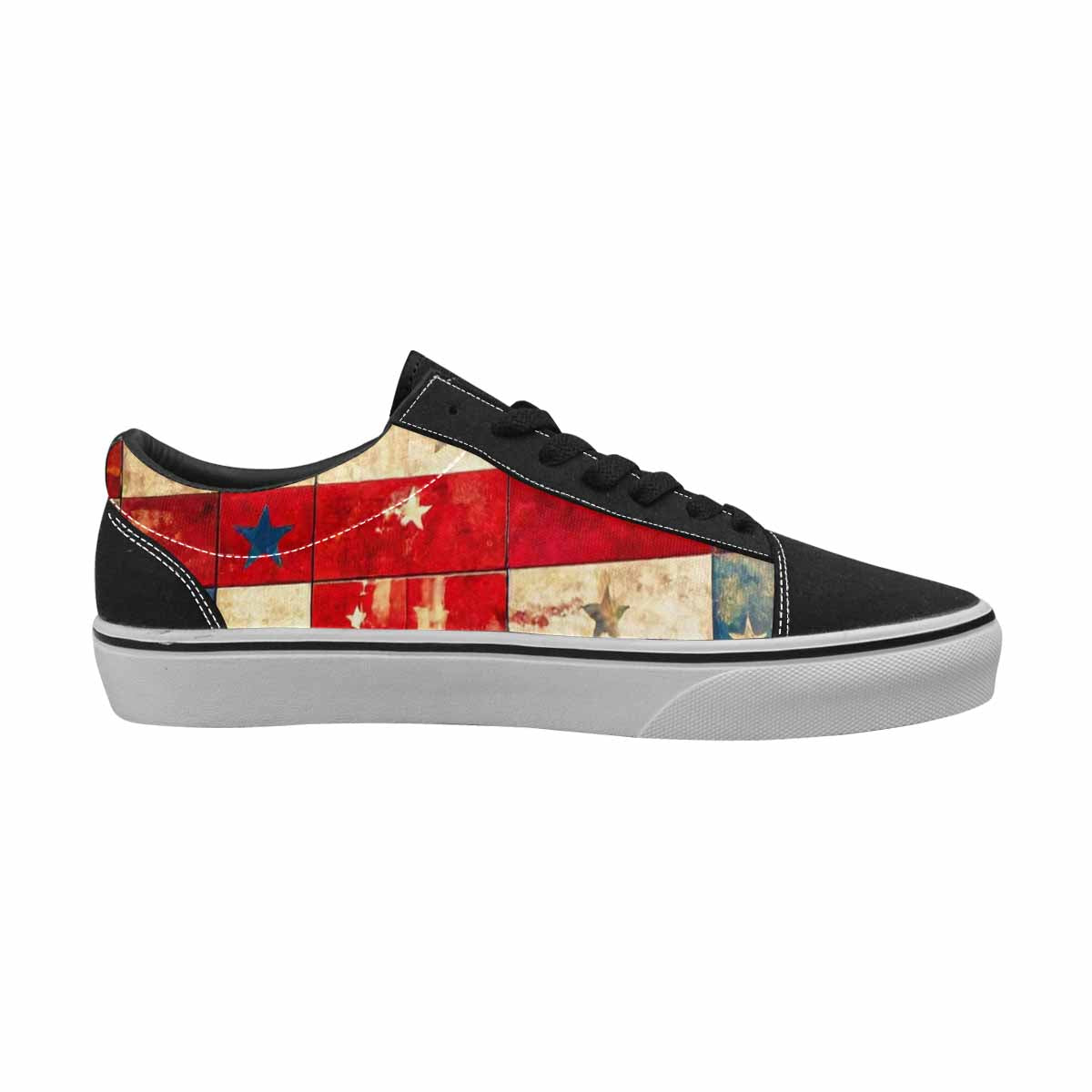WOMEN'S American Flag Stars Canvas Lace-Up Dreamcore Custom Sneakers