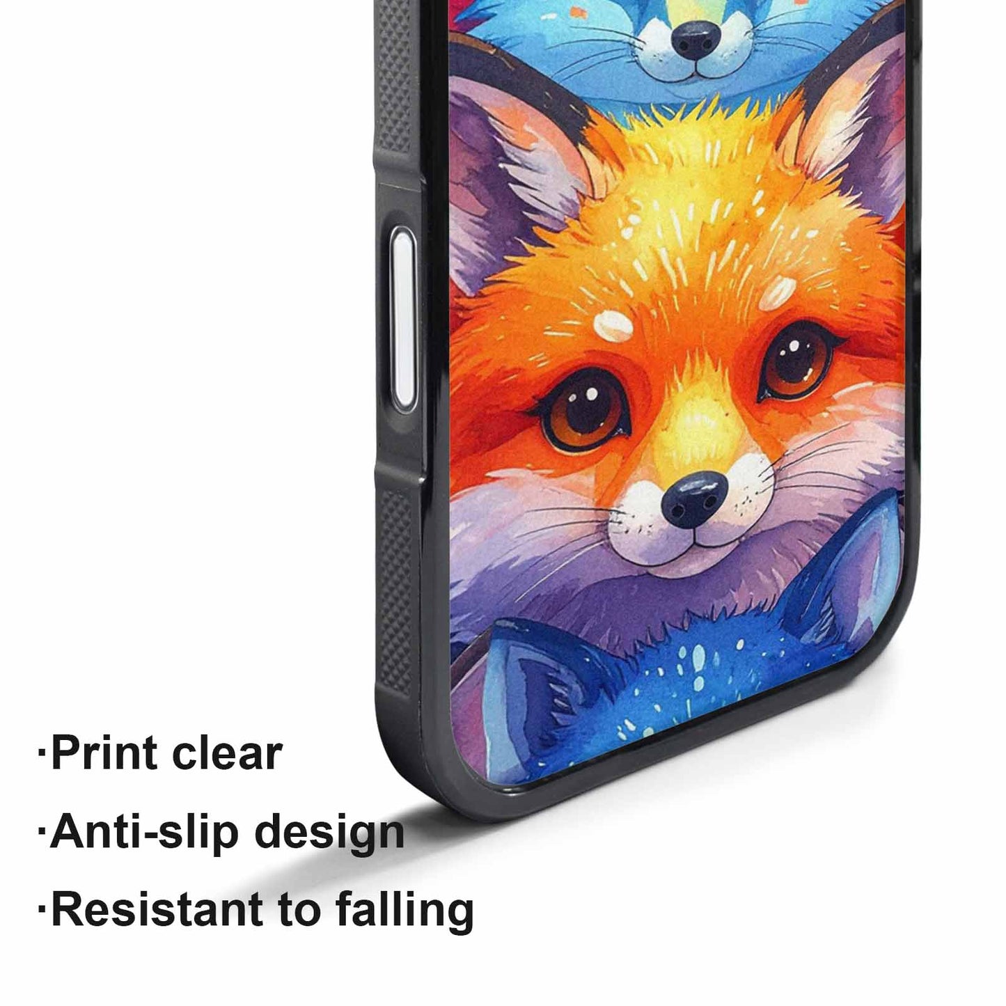 iPhone 17 Pro Max Case — Watercolor Kawaii Fox Watercolor Abstract, Unique Phone Case Design