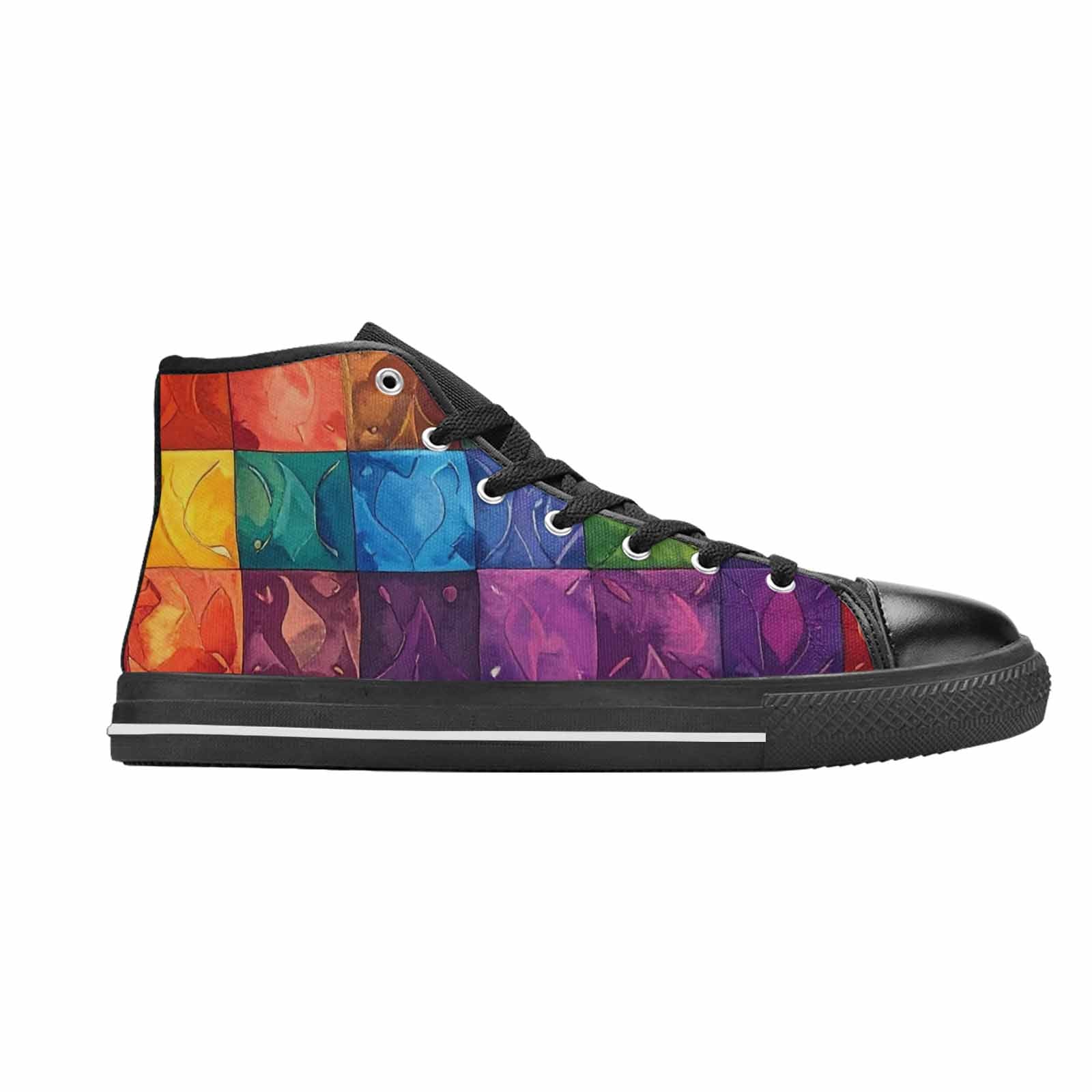 MEN'S Rainbow Pride Flag High Top Canvas Y2K Sneakers