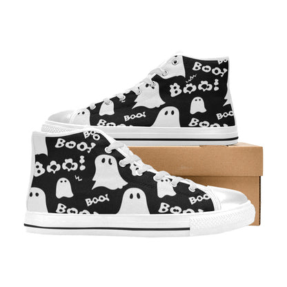 WOMEN'S Boo Halloween Ghosts High Top Canvas Dreamcore Custom Shoes