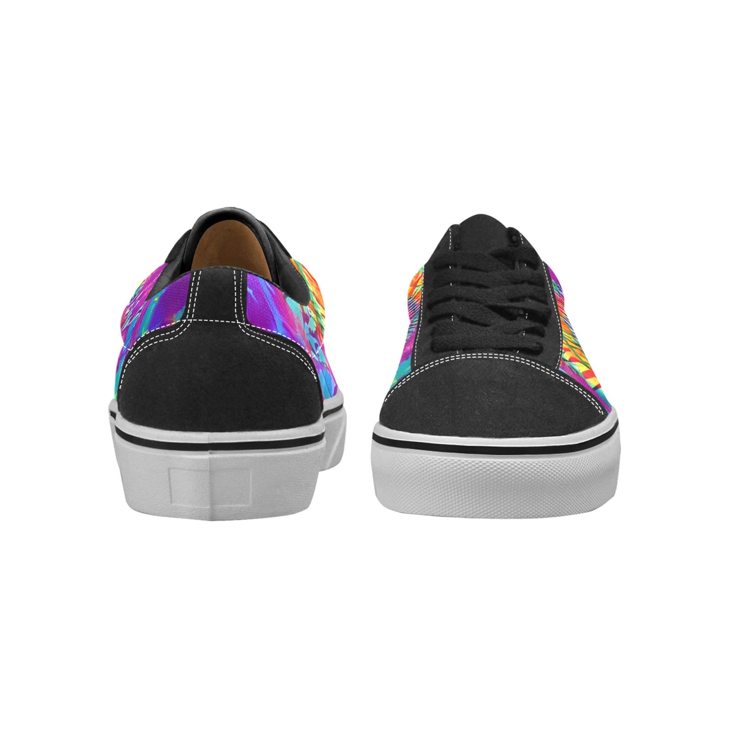 WOMEN'S Tie Dye Art Low Top Skateboarding Y2K Custom Shoes
