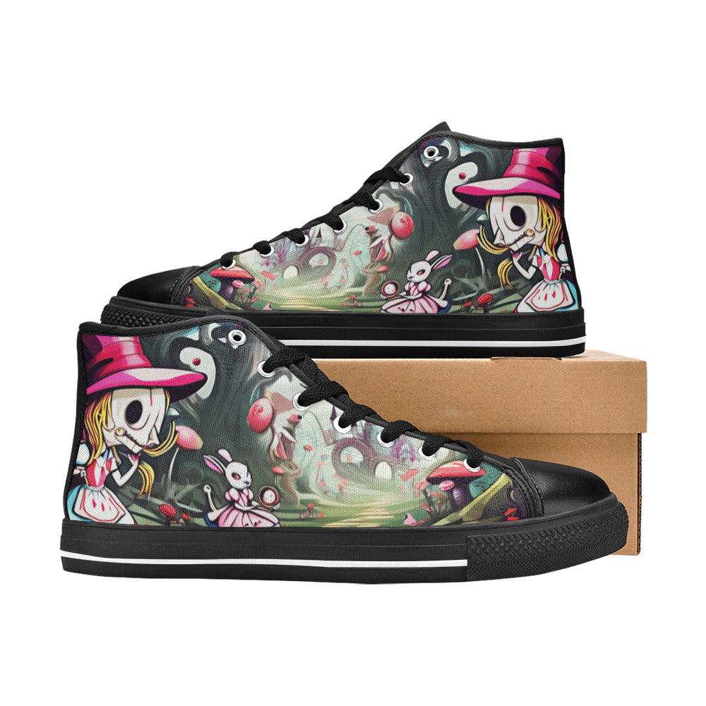WOMEN'S Evil Wonderland World High Top Canvas Y2K Custom Shoes