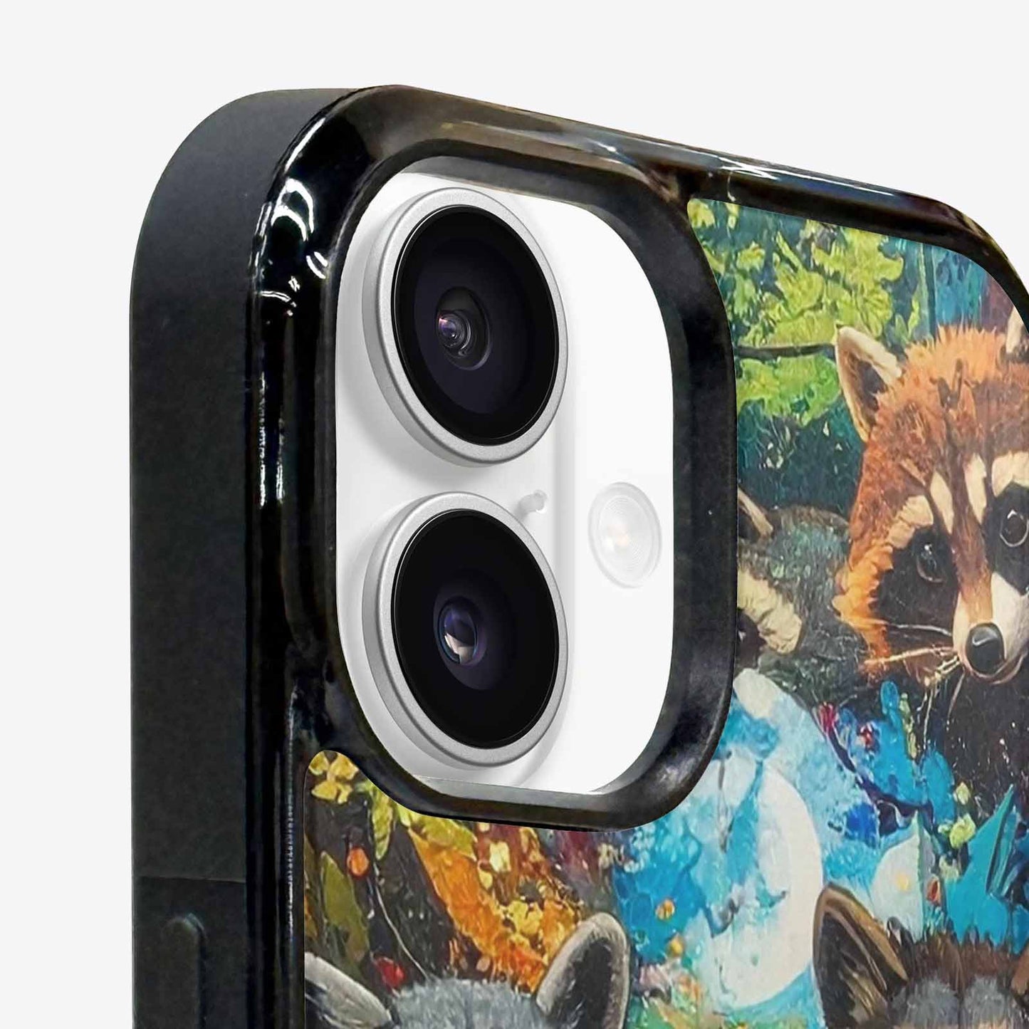 iPhone 16 Plus Case — Raccoon Bandit Raccoon Bandit Pattern Hundreds, Custom Designed Case Cover