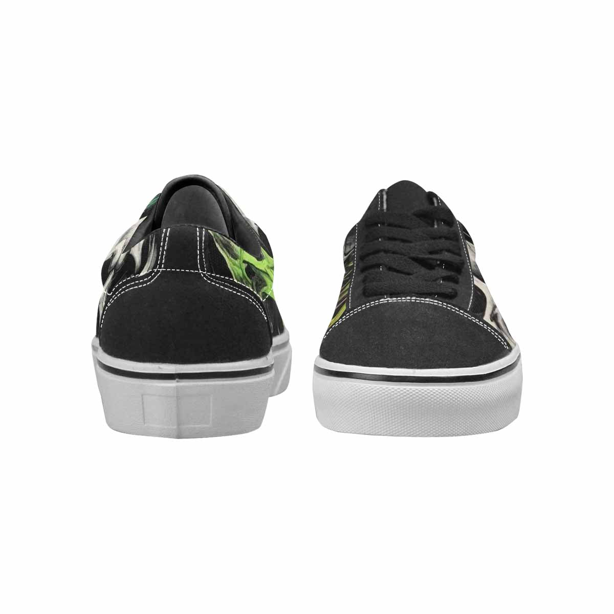 WOMEN'S Rainbow From Skull S Lace-Up Canvas Vibrant Chaos Sneakers