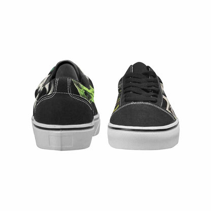 WOMEN'S Rainbow From Skull S Lace-Up Canvas Vibrant Chaos Sneakers