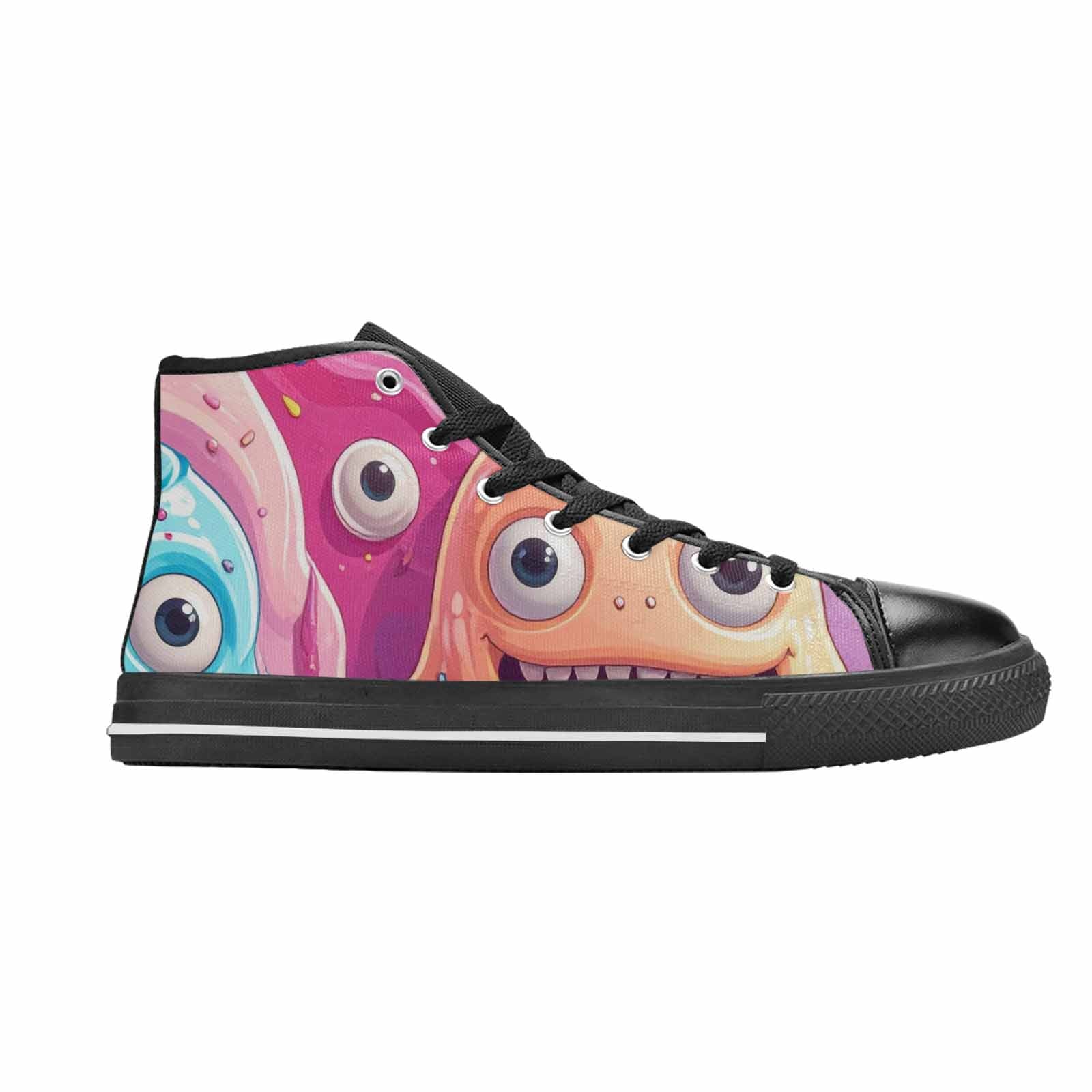 WOMEN'S Melting Icecream Monster Cherry High Top Canvas Dreamcore Shoes