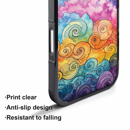 iPhone 17 Pro Max Case — Tie Dye Swirls (black Tie Dye, Custom Art Phone Cover