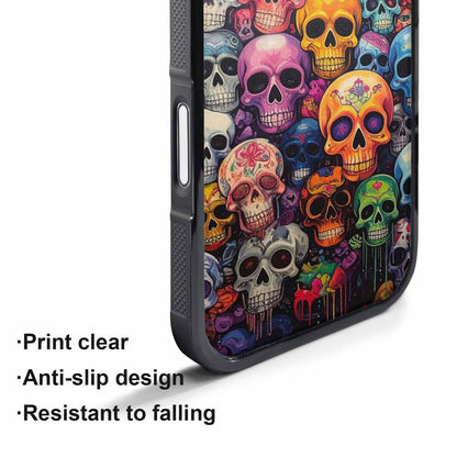 iPhone 17 Pro Case — Skulls General Skulls Pattern Hundreds Gothic, Custom Printed Phone Case