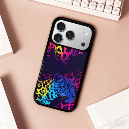 iPhone 17 Pro Case — Leopard Print Neon Seamless Pattern Animal, Customized Protective Case