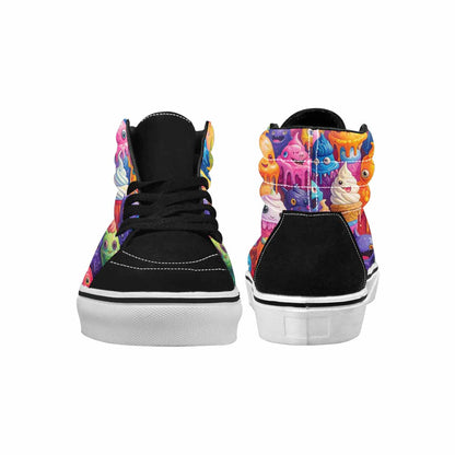 MEN'S Melting Ice Cream Monster High Top Canvas Dreamcore Custom Shoes