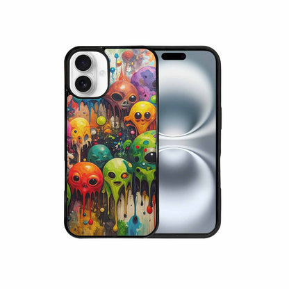 iPhone 16 Plus Case — Aliens Camomelting Aliens Patt Tuu, Custom Designed Case Cover