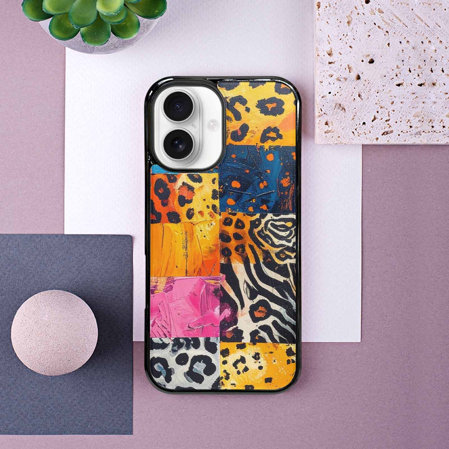 iPhone 16 Case — Full Color Vibrantanimal Print A Frq, Original Design Phone Case