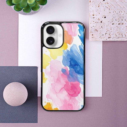 iPhone 16 Case — Trans Strong Watercolor Seamless Pattern Vibrant, Custom Printed Phone Case