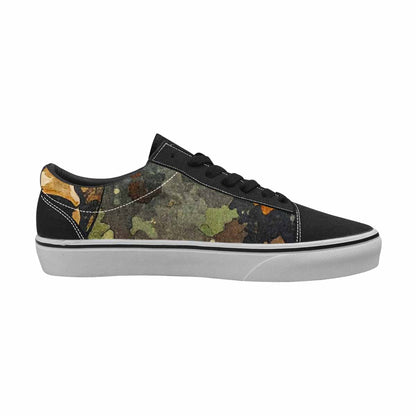 WOMEN'S Military Camo Skull Canvas Lace-Up Surreal Custom Shoes