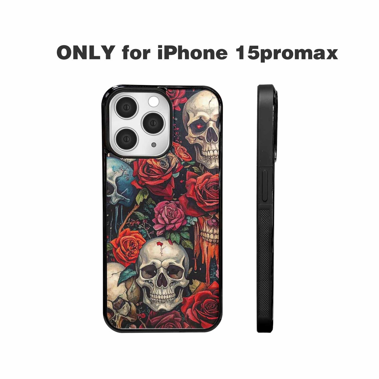 iPhone 15 Pro Max Case — Skulls And Rosesmelting Skulls A, Custom Phone Case