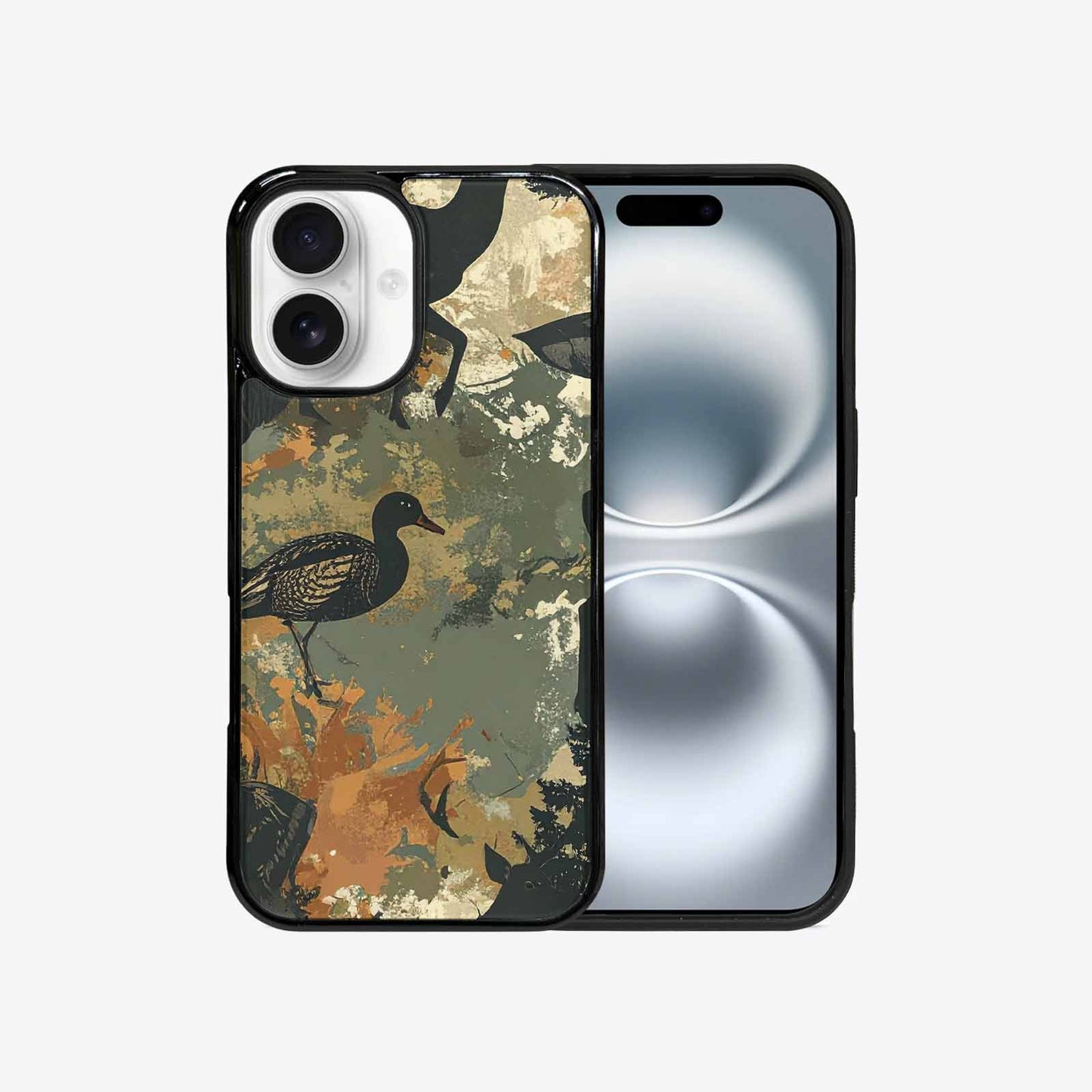 iPhone 16 Case — Hunting Camouflage Pattern With Deer And, Personalized Phone Case