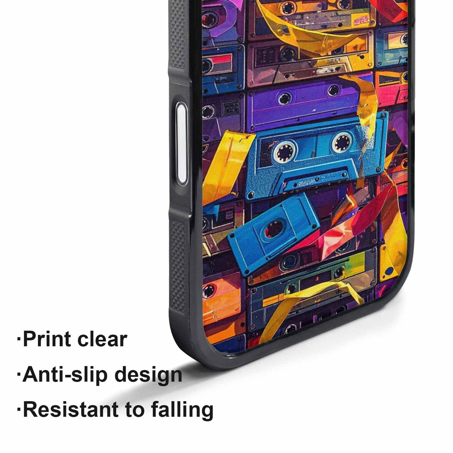 iPhone 17 Pro Max Case — Retro Cassette Tape Pattern Retro Vintage, Custom Made Phone Cover
