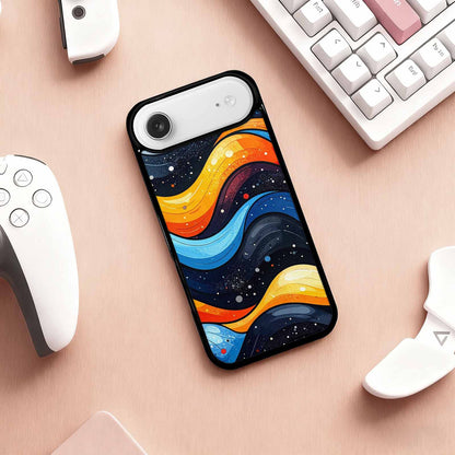 iPhone 17 Air Case — Glossy Winter Wave Seamless Cartoon Cute, Custom Printed Phone Case