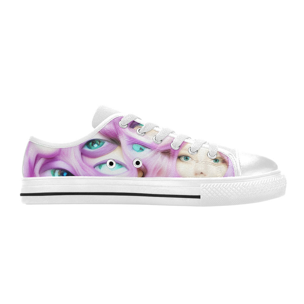 WOMEN'S Cc Wall Eyes Trippy Canvas Neon Fantasy Custom Sneakers